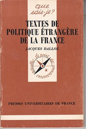 Textes de politique étrangère de la France