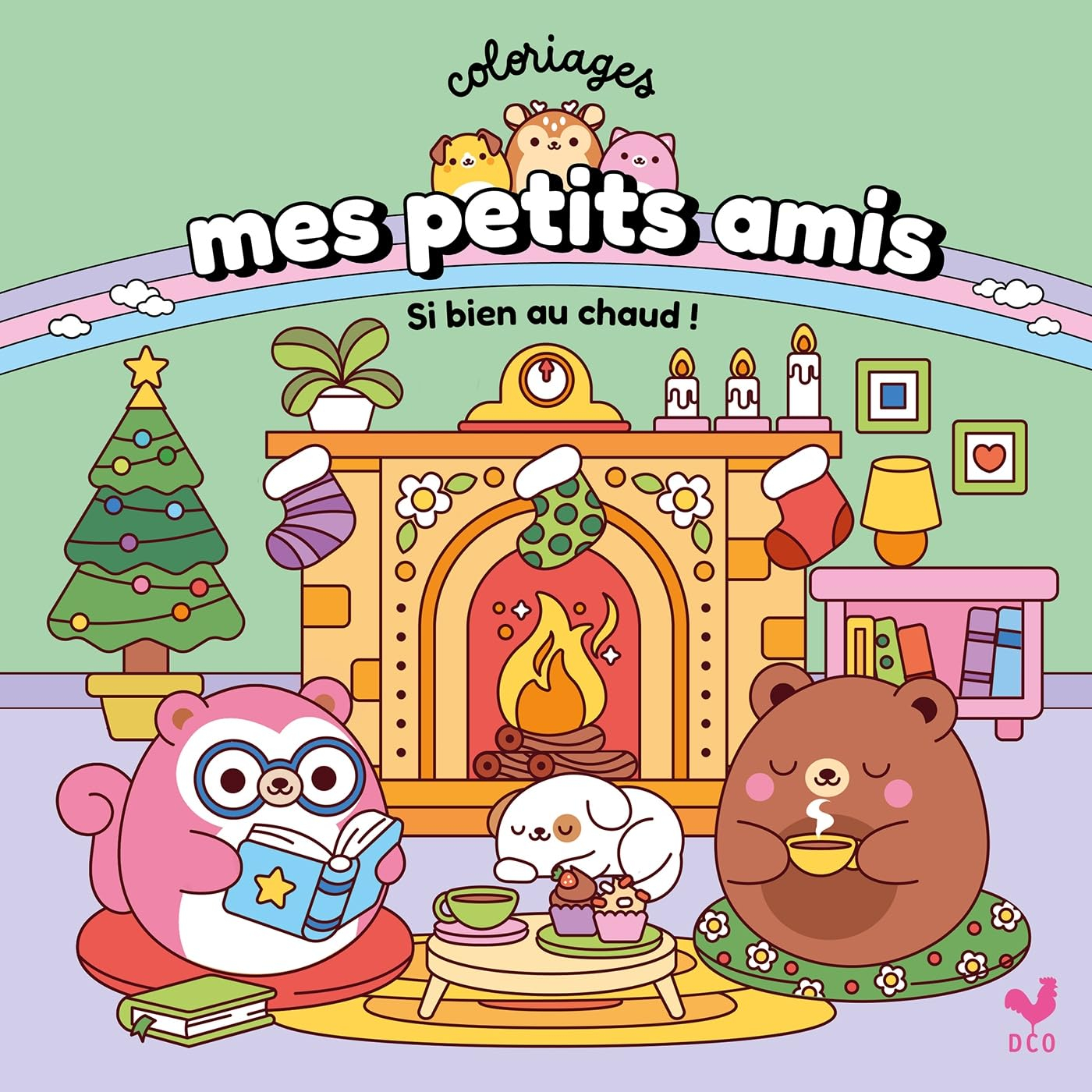 Coloriages mes petits amis : Si bien au chaud !