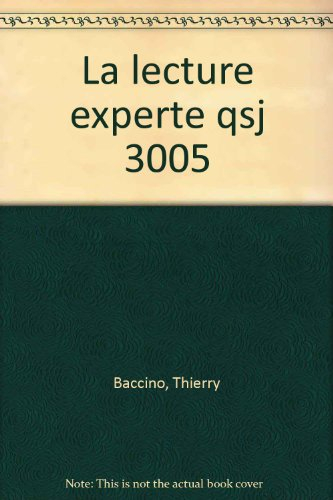 La lecture experte