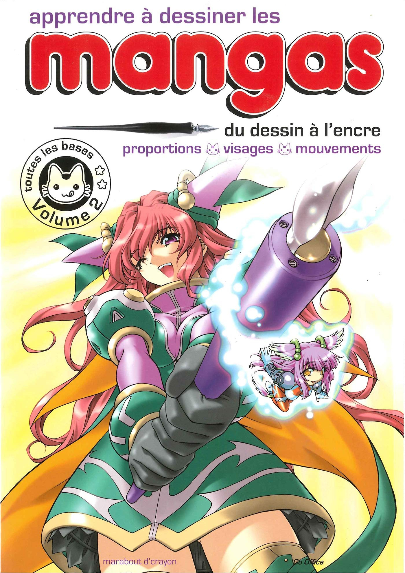 Apprendre à dessiner les mangas. Vol. 2. Du dessin à l'encre : proportions, visages, mouvements : to