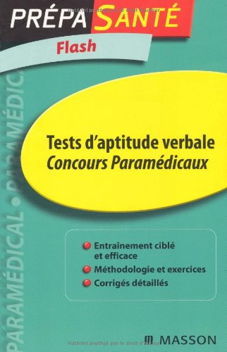 Flash Tests d'aptitude verbale, concours paramédicaux