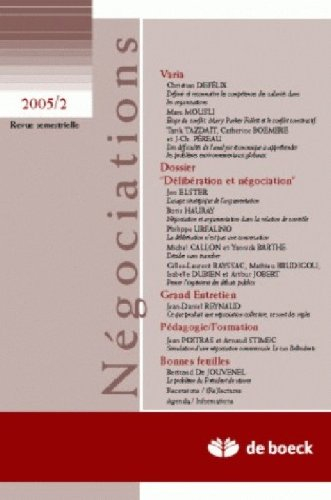 Négociations, n° 2 (2005). Délibération et négociation