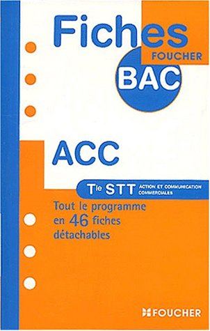 Action et communication commerciales : terminale STT