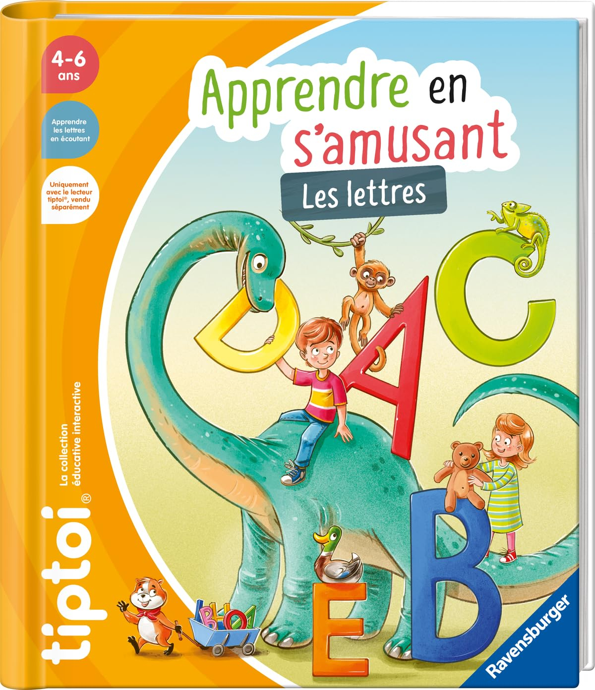 Ravensburger - tiptoi® - Livre interactif - Apprendre en s'amusant : les lettres- Jeu éducatif élect