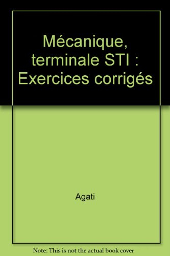 Mécanique : terminales STI