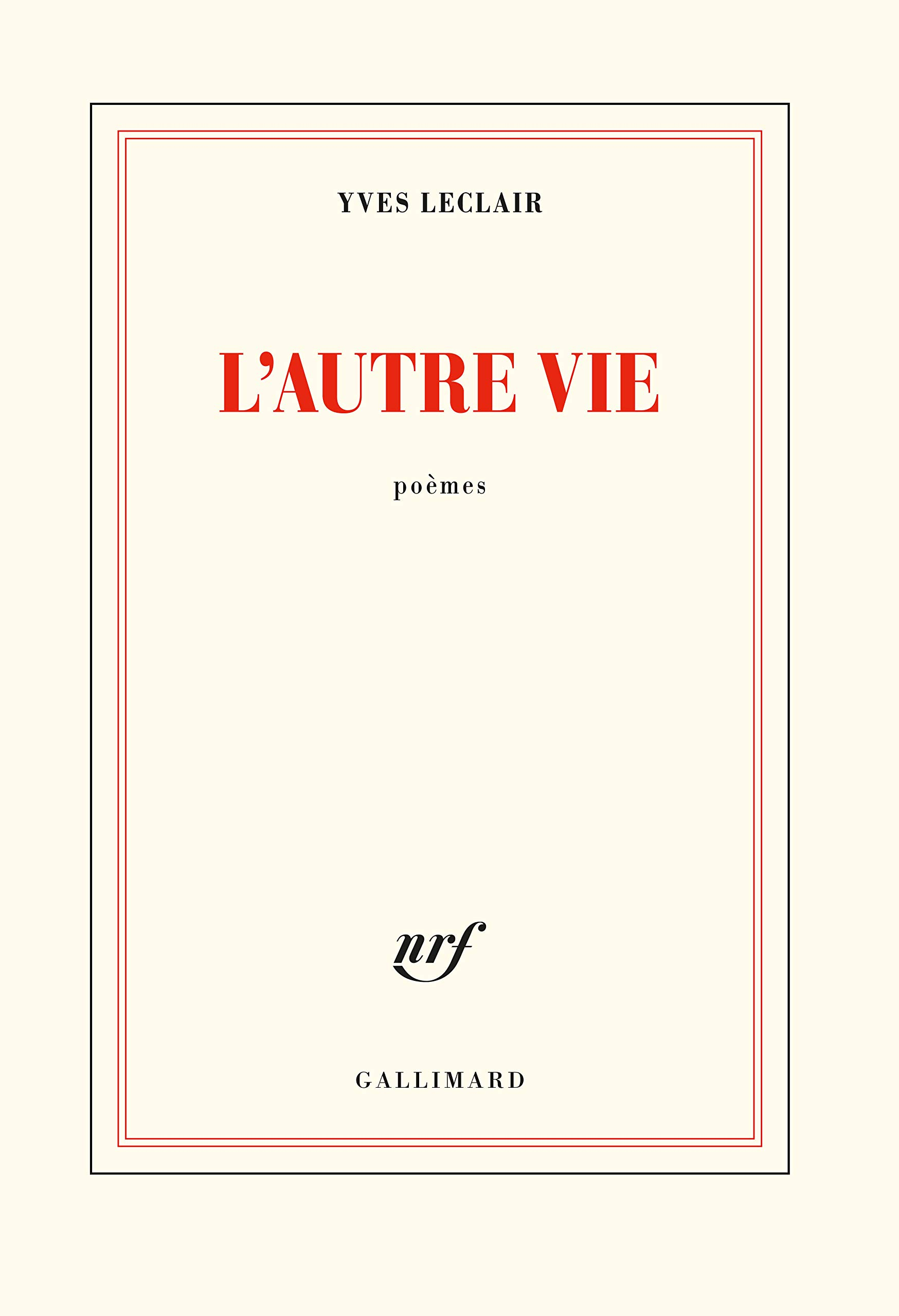 L'autre vie : poèmes