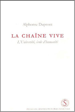 La chaîne vive : l'université, école d'humanité