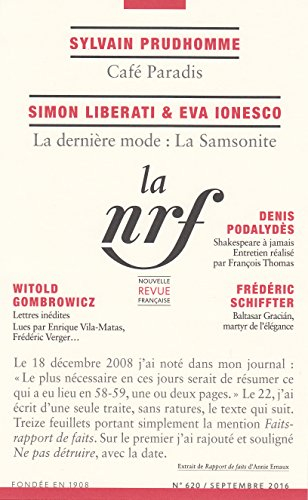 Nouvelle revue française, n° 620