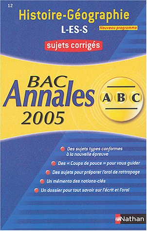 Histoire géographie L, ES, S : corrigés