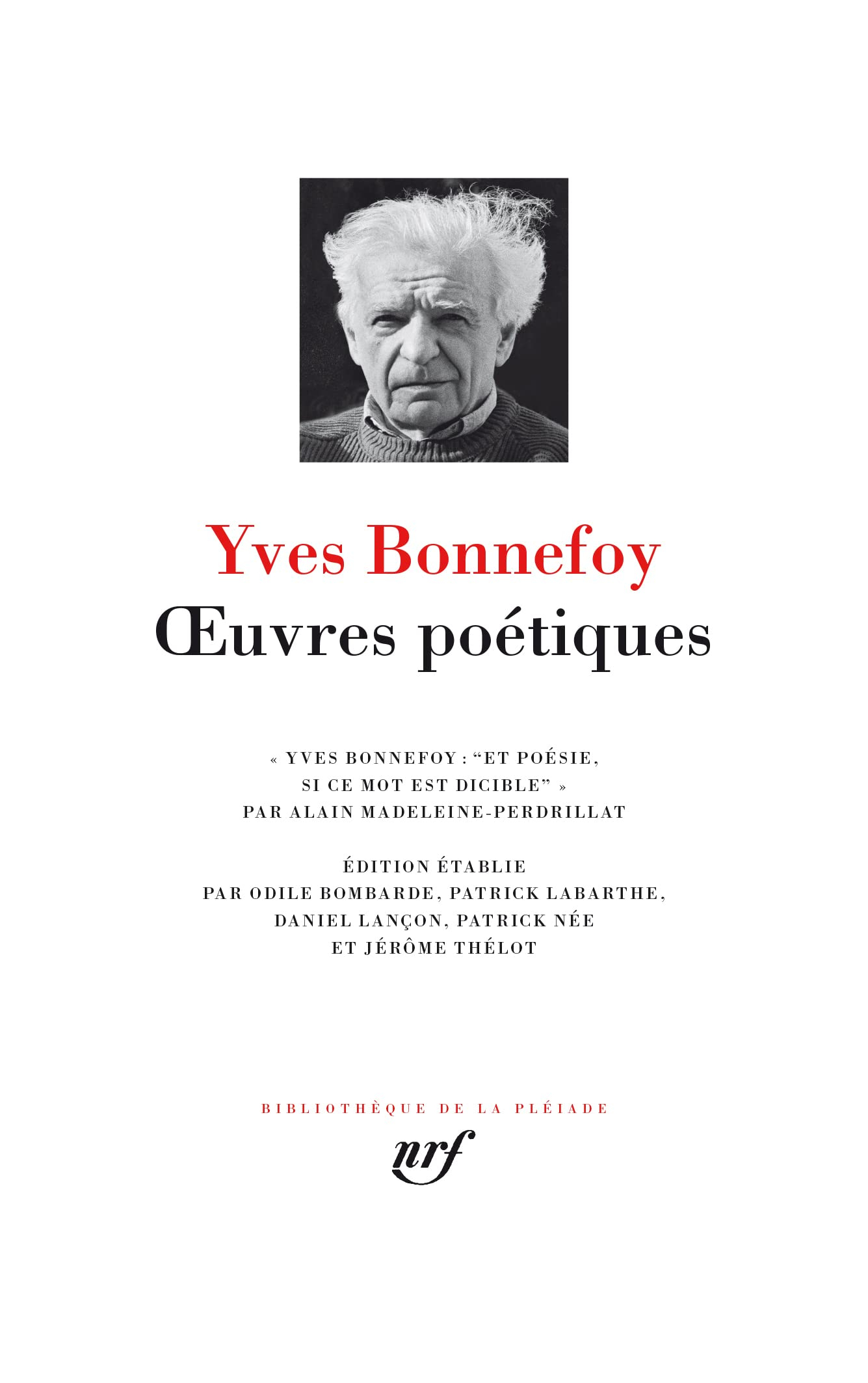 Oeuvres poétiques