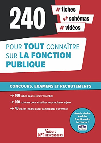 240 fiches, schémas, vidéos pour tout connaître sur la fonction publique : concours, examens et recr