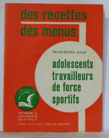 Recettes et menus pour adolescents