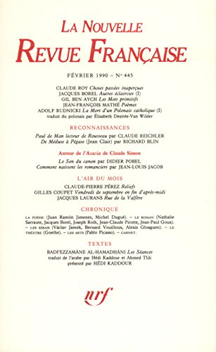 Nouvelle revue française, n° 445