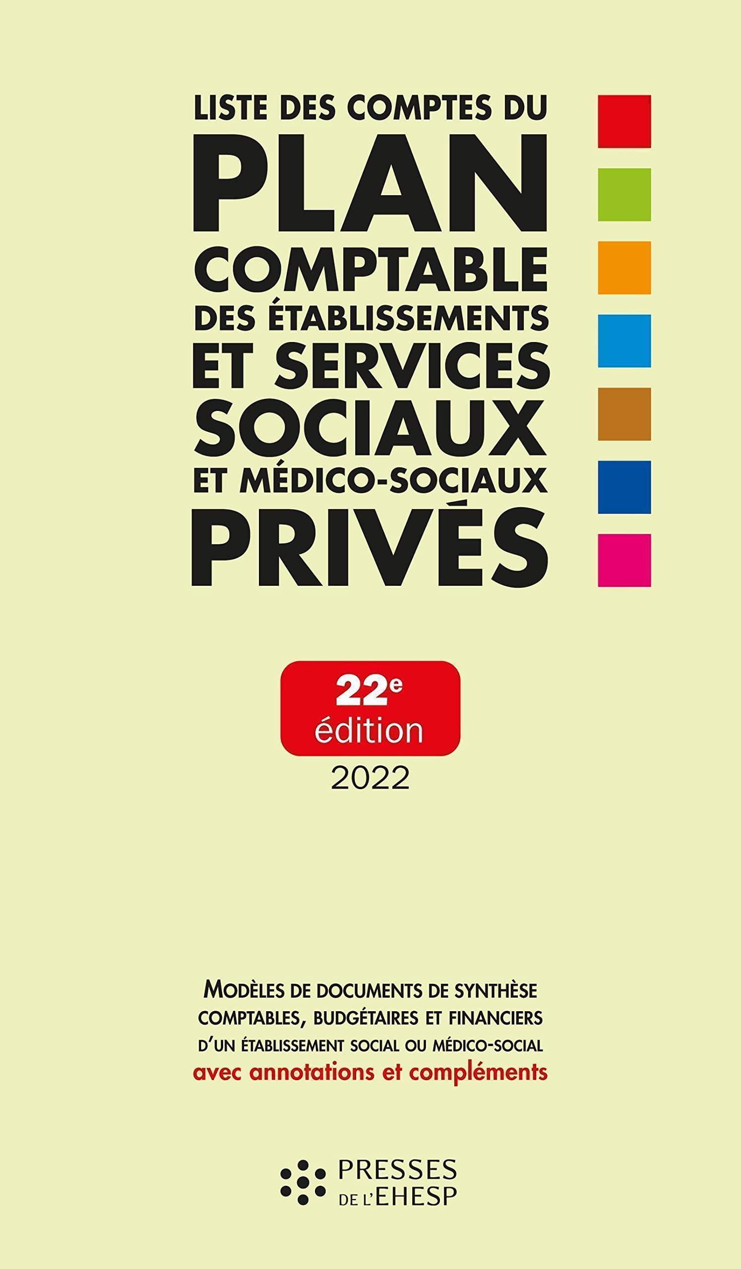 Liste des comptes du plan comptable des établissements et services sociaux et médico-sociaux privés 