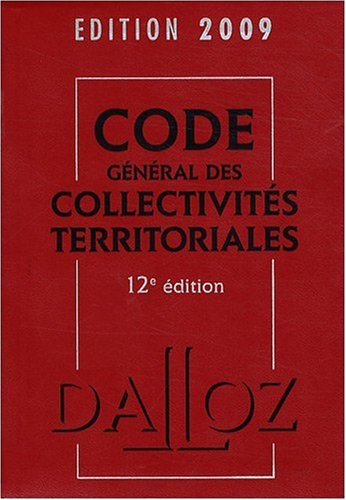 Code général des collectivités territoriales 2009