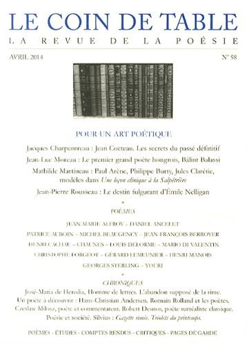 Coin de table (Le), n° 58. Pour un art poétique
