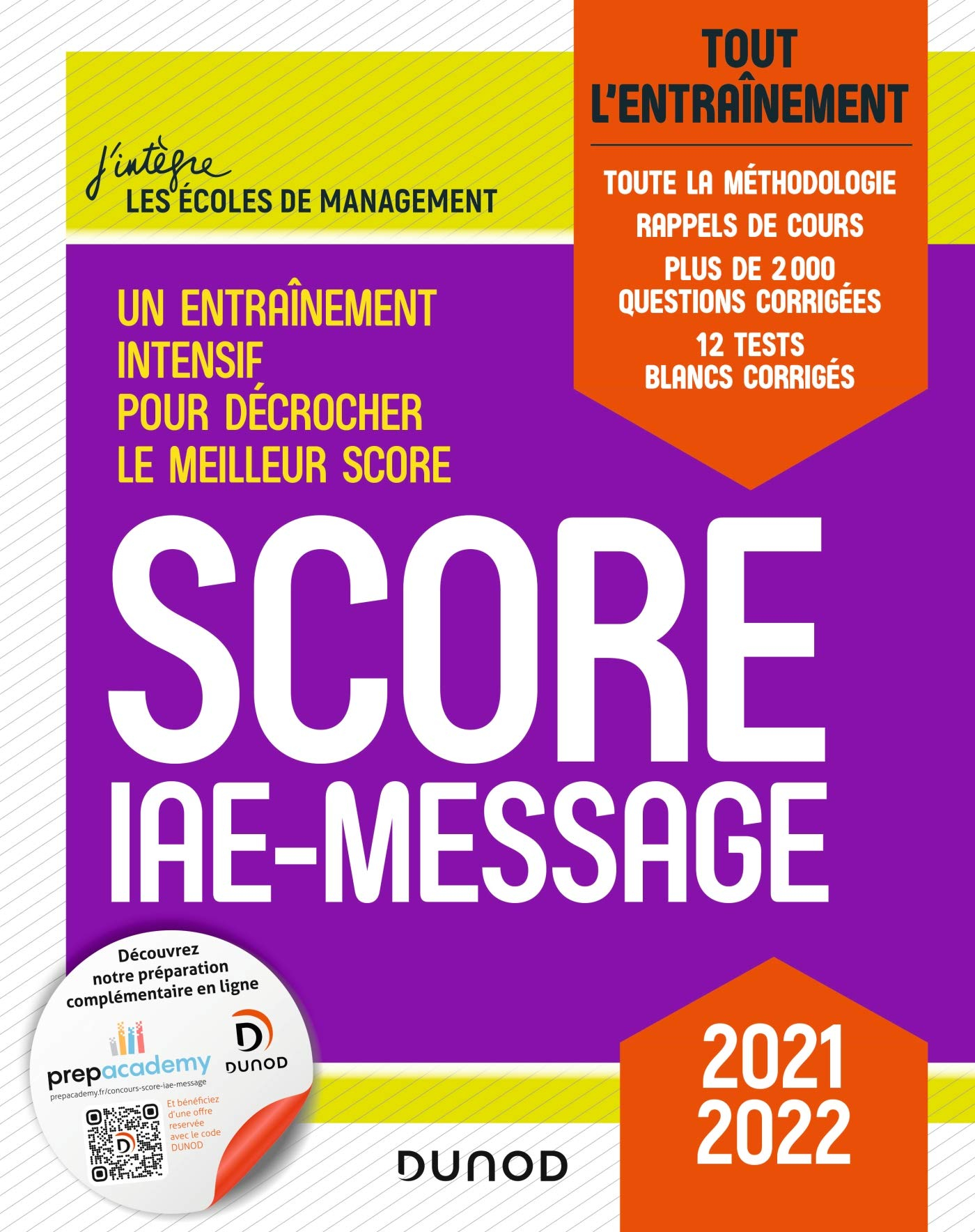 Score IAE-Message : tout l'entraînement : 2021-2022