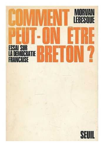 comment peut-on être breton? essai sur l