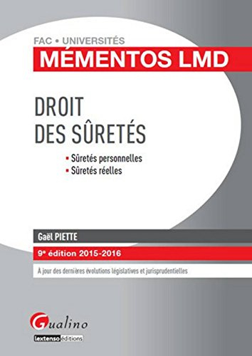 Droit des sûretés : sûretés personnelles, sûretés réelles