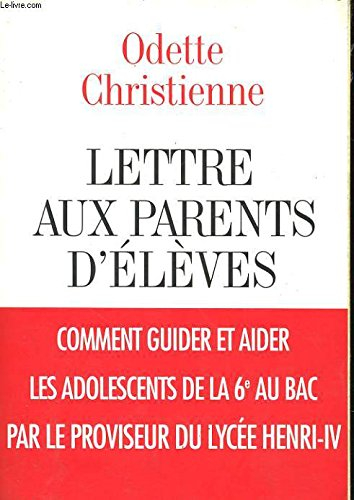 Lettre aux parents d'élèves