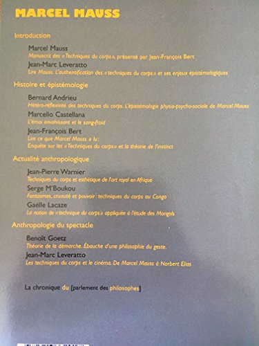 Portique (Le), n° 17. Marcel Mauss et Les techniques du corps