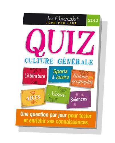 Quiz culture générale 2012