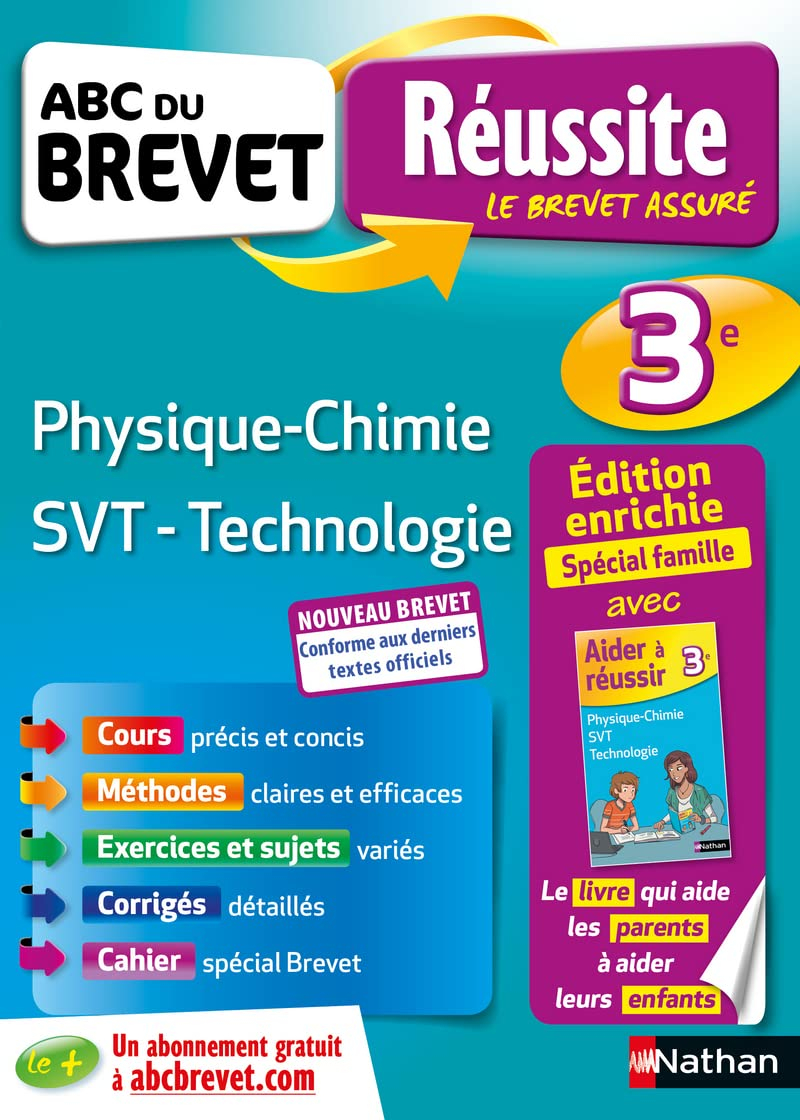 Physique chimie, SVT, technologie 3e : nouveau brevet