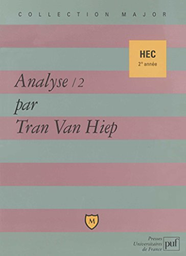 Analyse, seconde année