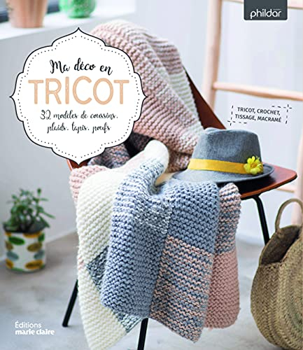 Ma déco en tricot : 32 modèles de coussins, plaids, tapis, poufs...