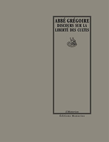 Discours sur la liberté des cultes
