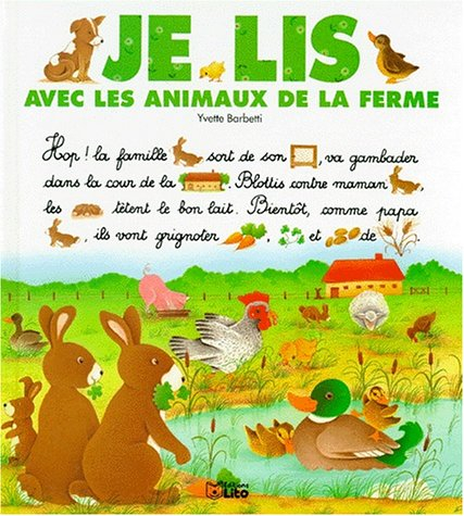 je lis avec les animaux de la ferme