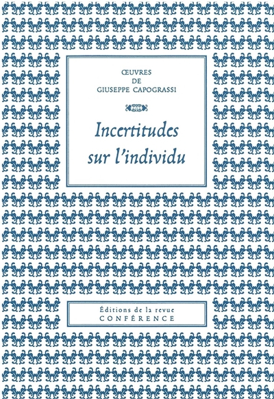 Oeuvres de Giuseppe Capograssi. Incertitudes sur l'individu