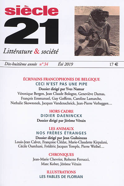 Siècle 21, littérature & société, n° 34. Ecrivains francophones de Belgique : Ceci n'est pas une pip