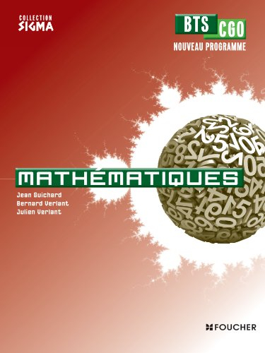 Mathématiques, BTS CGO : nouveau programme