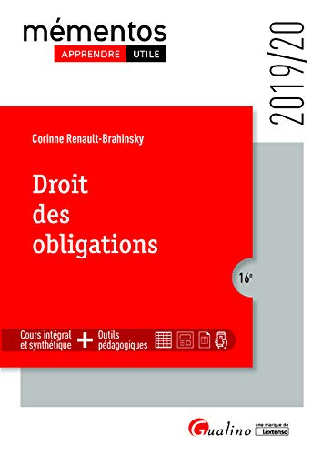 Droit des obligations : 2019-2020
