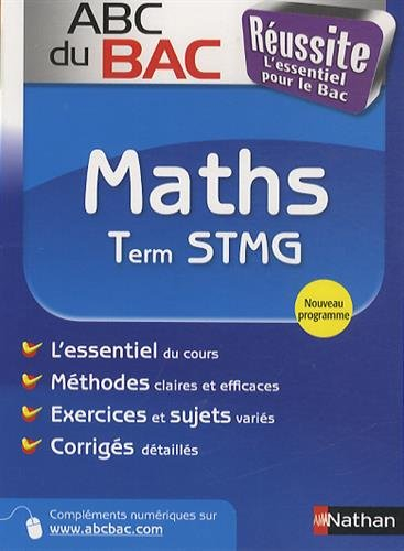 Maths terminale STMG : nouveau programme