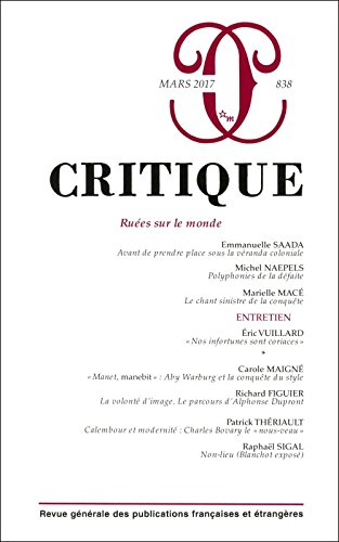 Critique, n° 838. Ruées sur le monde