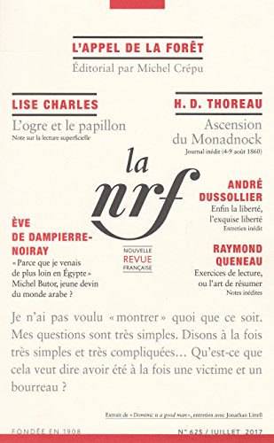 Nouvelle revue française, n° 625