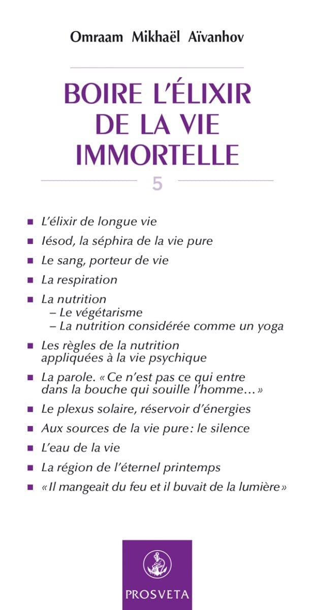 Boire l'élixir de la vie immortelle