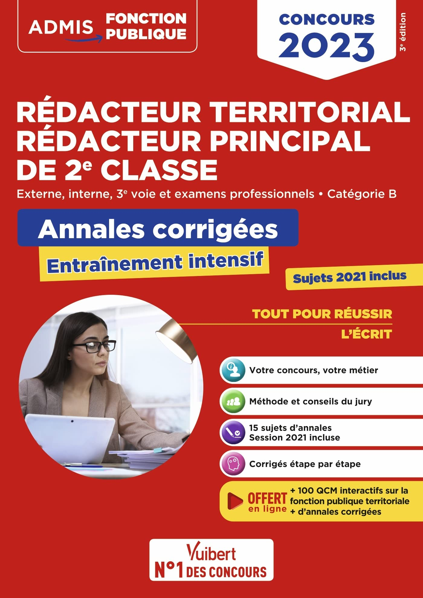 Rédacteur territorial, rédacteur principal de 2e classe concours 2023 : externe, interne, 3e voie et