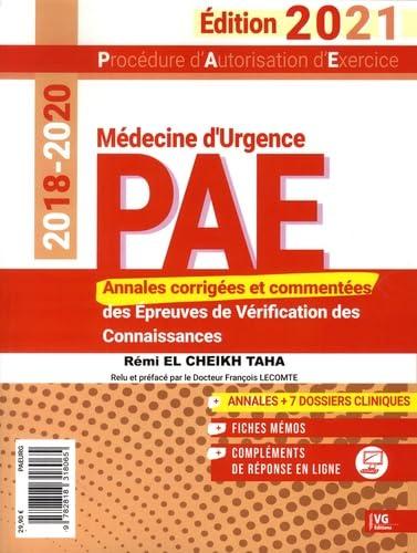 PAE médecine d'urgence, procédure d'autorisation d'exercice : annales corrigées et commentées des ép