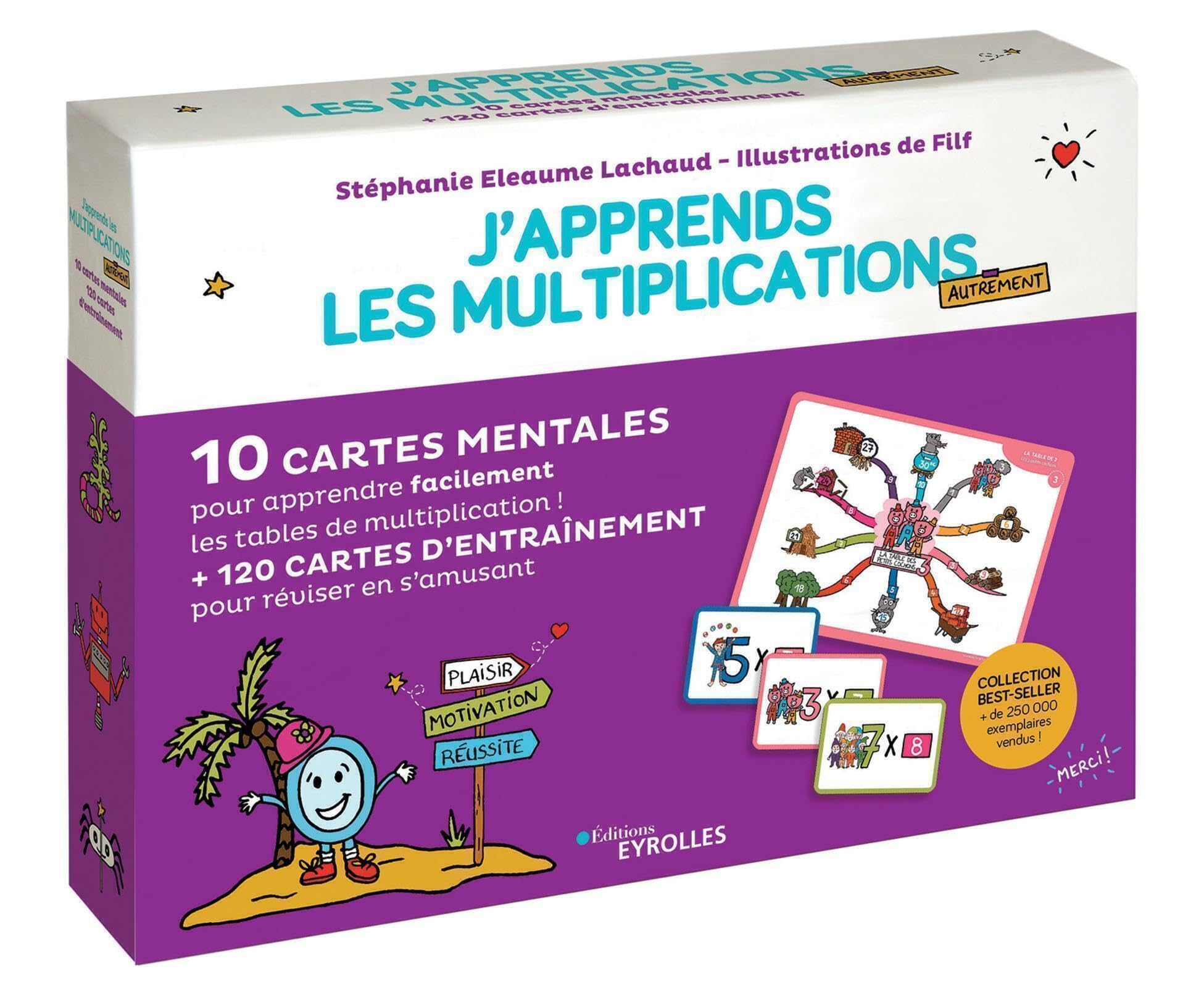 J'apprends les multiplications autrement : 10 cartes mentales pour apprendre facilement les tables d