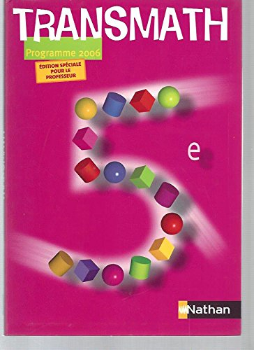 maths 5e transmath : livre du professeur