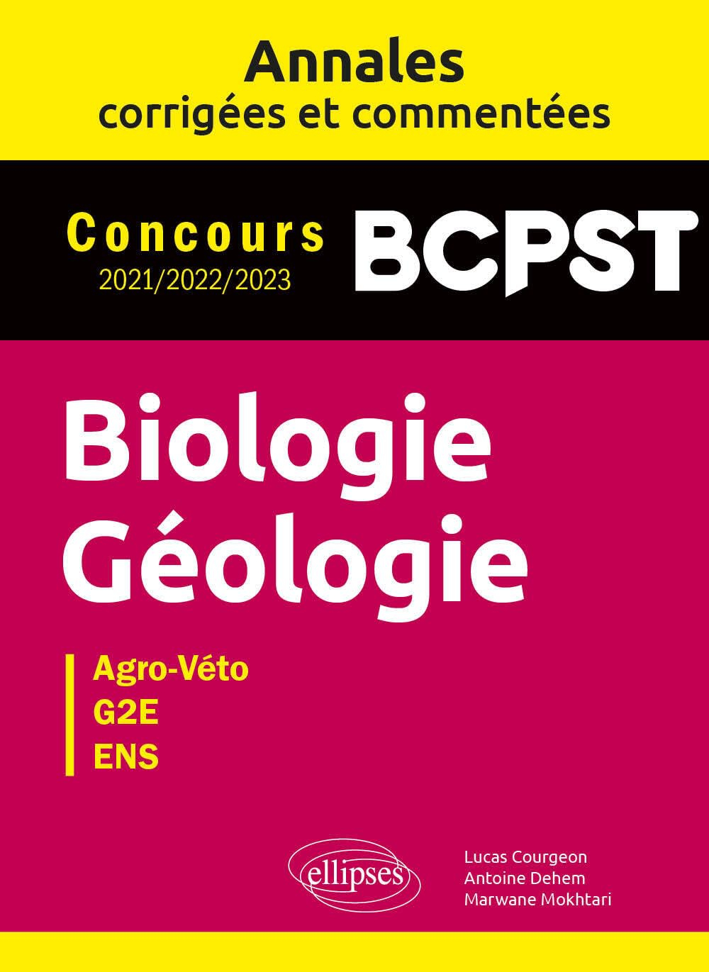 Biologie, géologie, BCPST : agro-véto, G2E, ENS, annales corrigées et commentées : concours 2021, 20