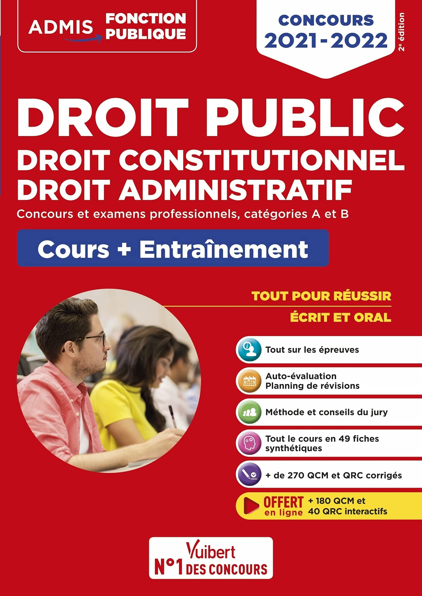Droit public, droit constitutionnel, droit administratif 2021-2022 : concours et examens professionn