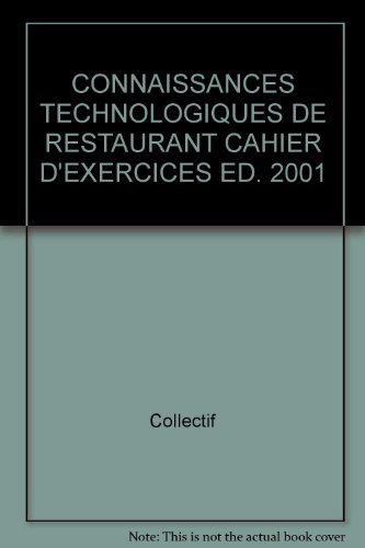 Cahier d'exercices en restaurant. CAP-BEP