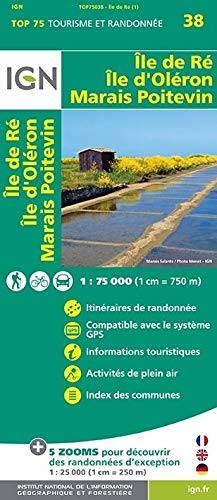 Top75038 : île de Ré/île d'Oléron/marais poitevin : 1/7500