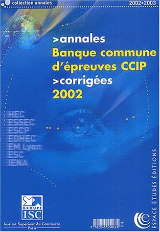 Annales 2002 de la Banque commune d'épreuves