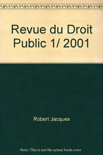 revue du droit public 1 2001