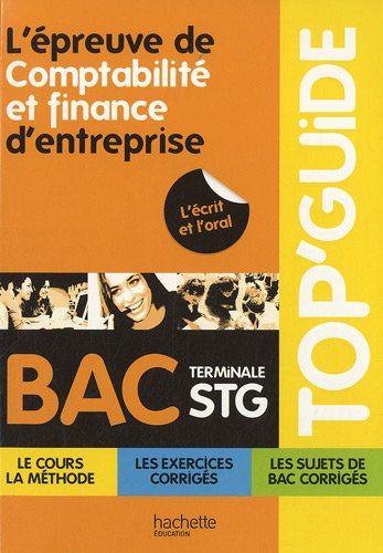 L'épreuve de comptabilité et finance d'entreprise, bac terminale STG